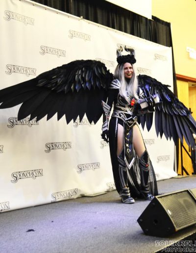 Lilith, Mother of Demons by Sock Ninja Cosplay on stage as Soonercon 27 Best in Show winner