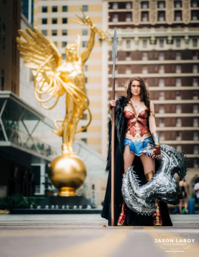 Susie Creates dressed as Wonder Woman