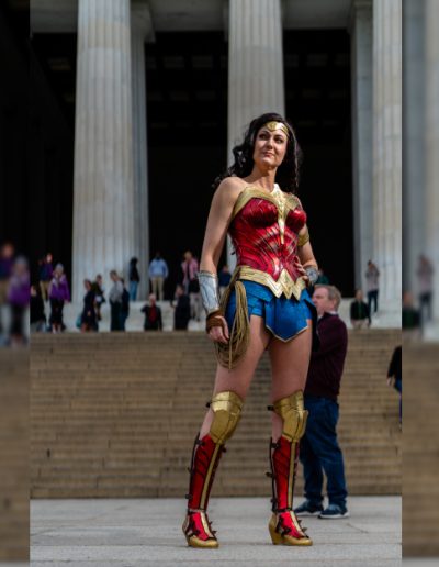 Susie Creates dressed as Wonder Woman